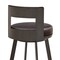 Armen Living Lynof Swivel Counter Stool in Brown Metal with Brown Faux Leather 840254335448 - alternate 7